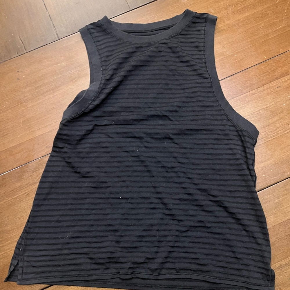 Lululemon Black Striped Sleeveless Tank